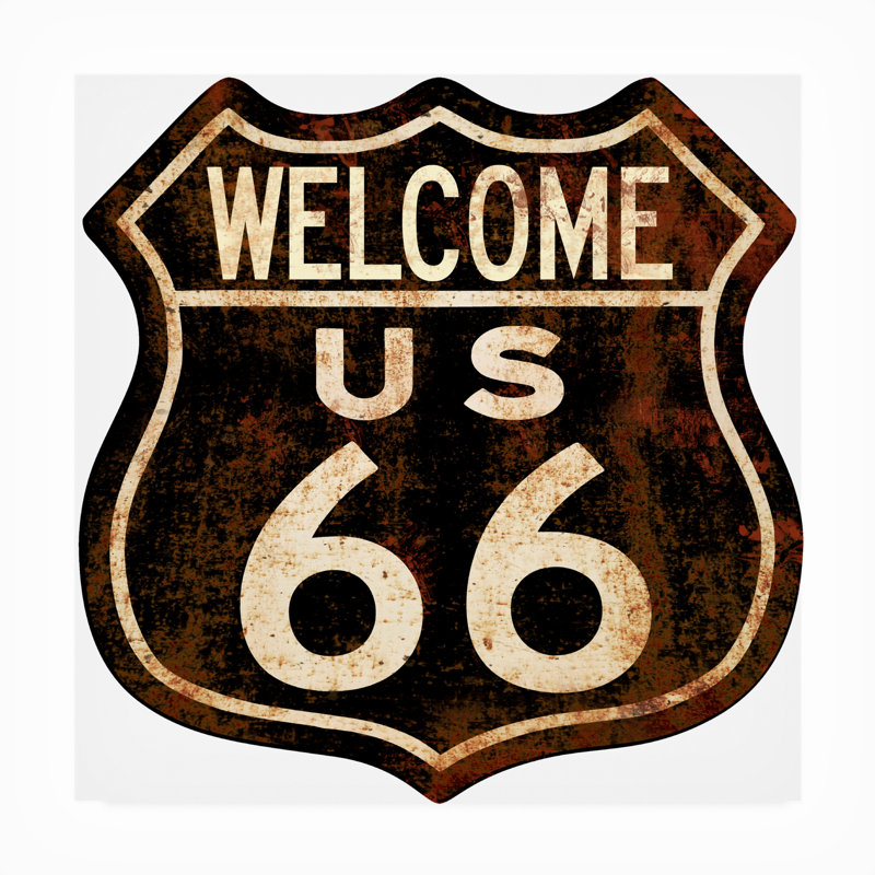 Décoration murale d'extérieur Arceli Route 66, L 24 po x H 24 po
