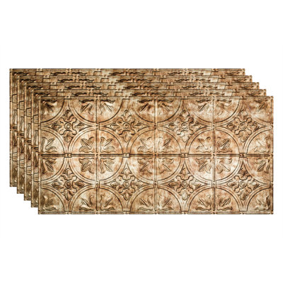 24.375'' L x 48.375'' W Embossed Vinyl Glue Up Ceiling Tile