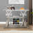 Plasencia Metal Rolling 3 Tiers Bar Cart with Wine Glass Storage and Handle-1780032420