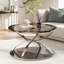 Table basse moderne en verre 31,50 "avec 2 niveaux-1323604756