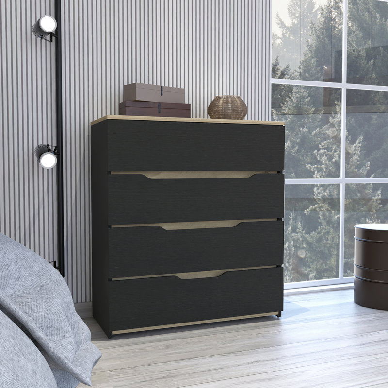 Commode 4 tiroirs Lynbrook, Blanc