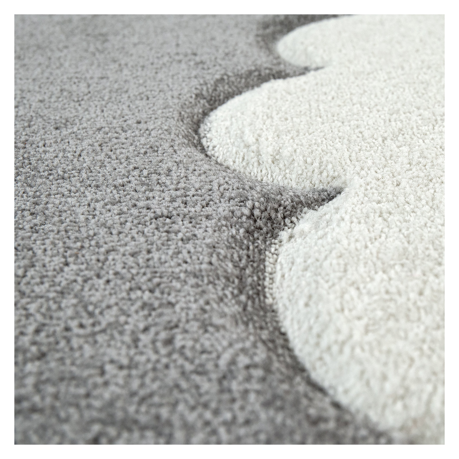 Hotwells Area Rug in Gray/White, Rectangle 5'3" x 7'7"