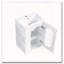 Meuble-lavabo moderne de 20 pouces avec lavabo en céramique et tablettes latérales-85697822