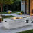 Mgo Propane Outdoor Rectangular Fire Pit With Side Cutout Handles, Steel Burner, Adjustable Flame Control, Lava Rocks And Rain Cover-1917980998