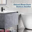 Ensemble de meuble-lavabo simple 36 po avec lavabo, robinet et structure en métal avec tablette ouverte Azai-100520612