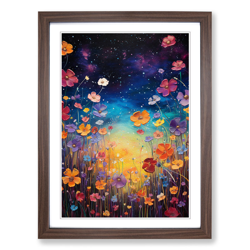 Cosmos Colour Field - Framed Print, Walnut Framed, 46cm H x 34cm W