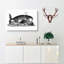 Great Whale in Black and White by George Shaw - Wrapped Canvas-55359543
