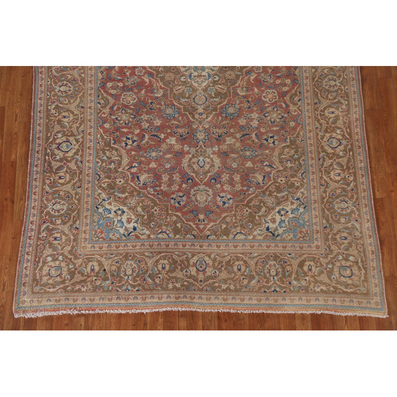 Tapis persan traditionnel Kashan noué à la main 7 x 10