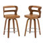 Tabouret de comptoir pivotant rembourré avec structure en bois manufacturé Deshunda-1979614892