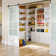 Fellsburg 6-Tier Bookshelf Set, 2-Pciece 70 Inch Tall Bookcase with Barn Door, Freestanding Wood Storage Shelf Display Shelf