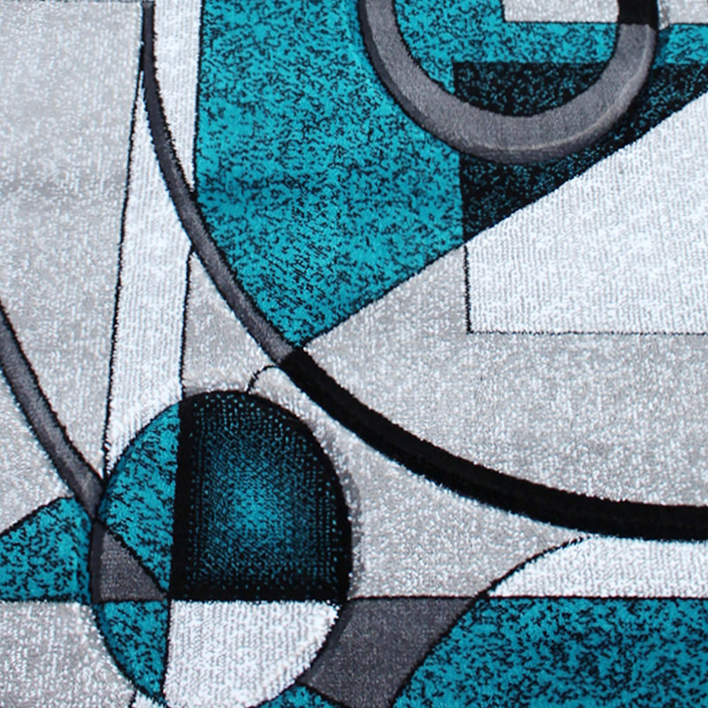 Skaghi Modern Geometric Abstract Area Rug, Runner 2' x 7'3"