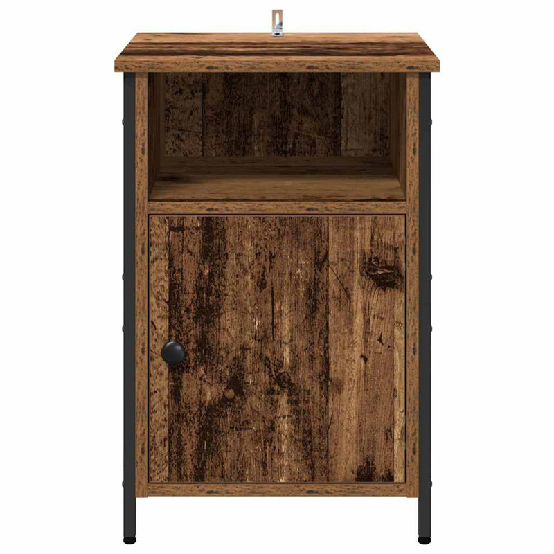 40cm W Manufactured Wood Bedside Table, Old Wood