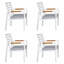 Ensemble de salle à manger 5 pièces, ensemble de patio en métal avec table et 4 chaises