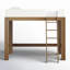 Lit mezzanine simple en bois massif Ambur-649291400