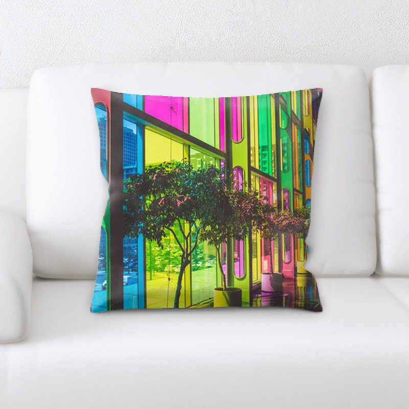 Sharp Microsuede Reversible Throw Pillow