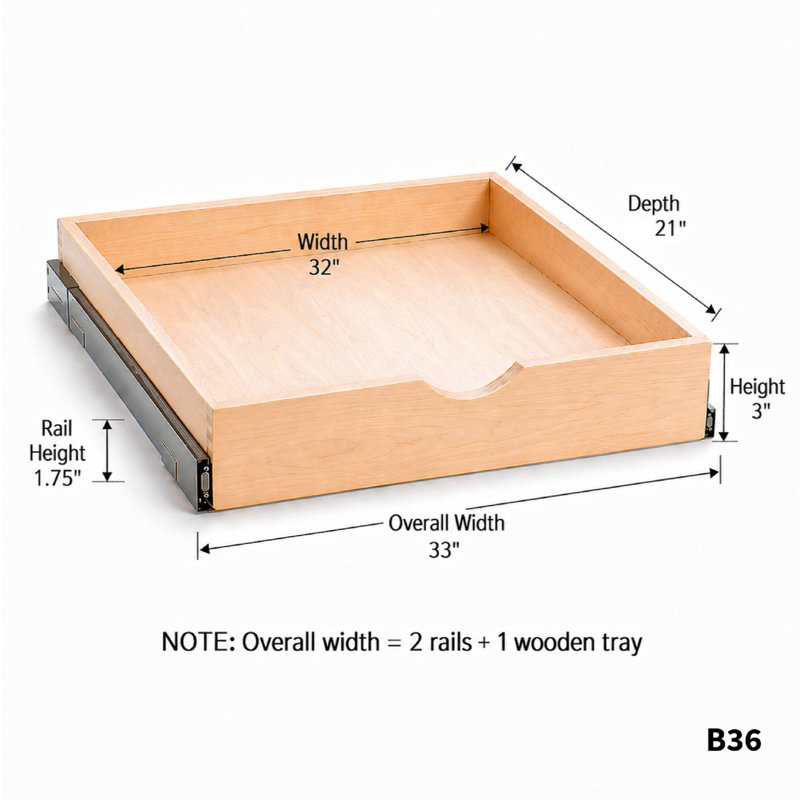 Tablettes de rangement pour armoire Hannibal, H 3 po x l 33 po x P 21 po