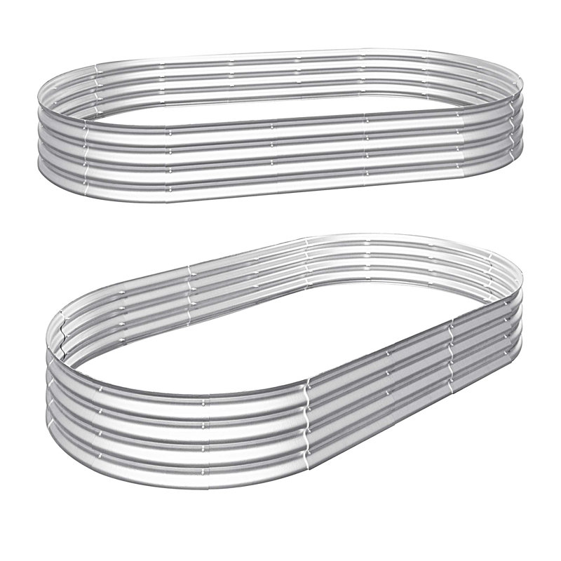 Jardinière surélevée galvanisée, H 12 po x l 48 po x P 24 po, Set of 2