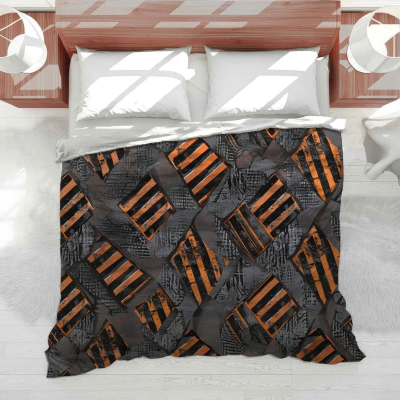 Geometric Shapes Cotton Blend Abstract Comforter, King Comforter