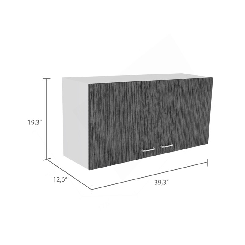 Brookeline Rectangle 2-Door Wall Cabinet , Gray