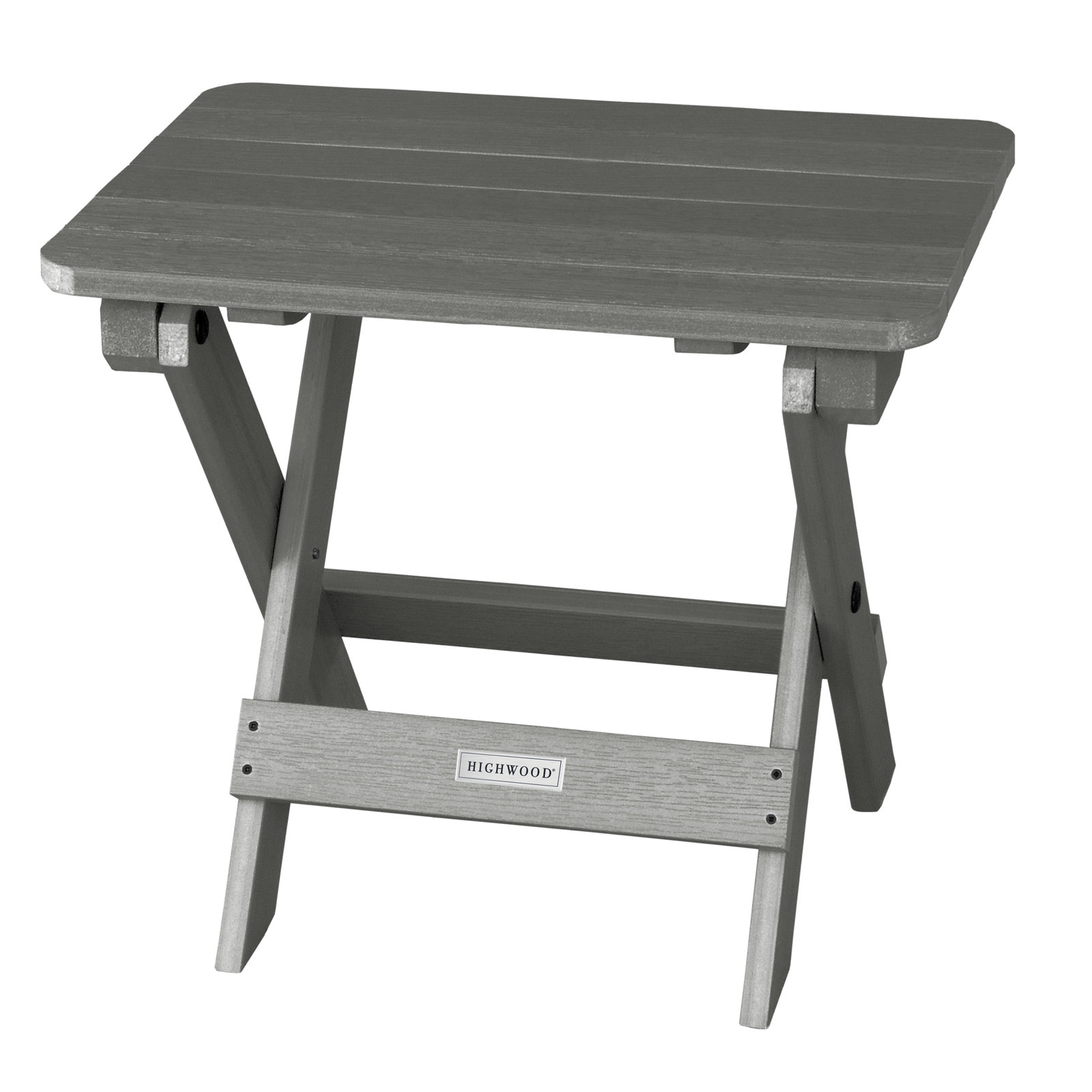 20'' Plastic / Acrylic Outdoor Side Table, Coastal Teak