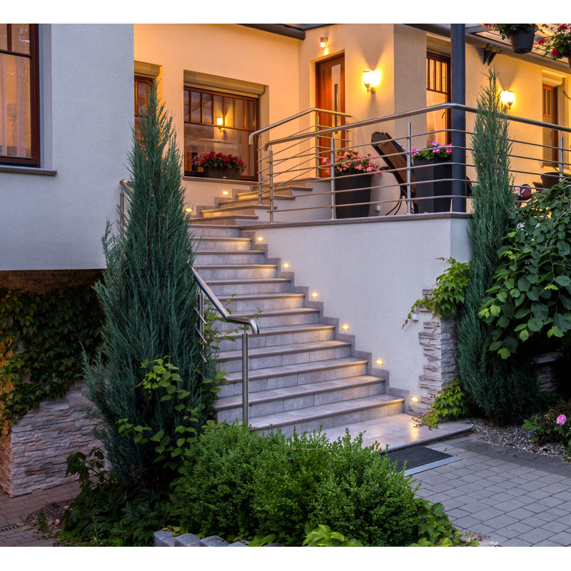 Matte Black Aluminum LED Pathway Step Light