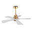 Ventilateurs de plafond de 42 pouces avec lumières et télécommande, ventilateur de plafond en bois pour patio, ventilateur de plafond doré avec lumières, moteur à courant continu silencieux, DEL à intensité variable, 5 pales en bois massif-601265524-601265526