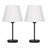 15.4 Inch Tall Table Lamps with Metal Base&Fabric Lamp Shade