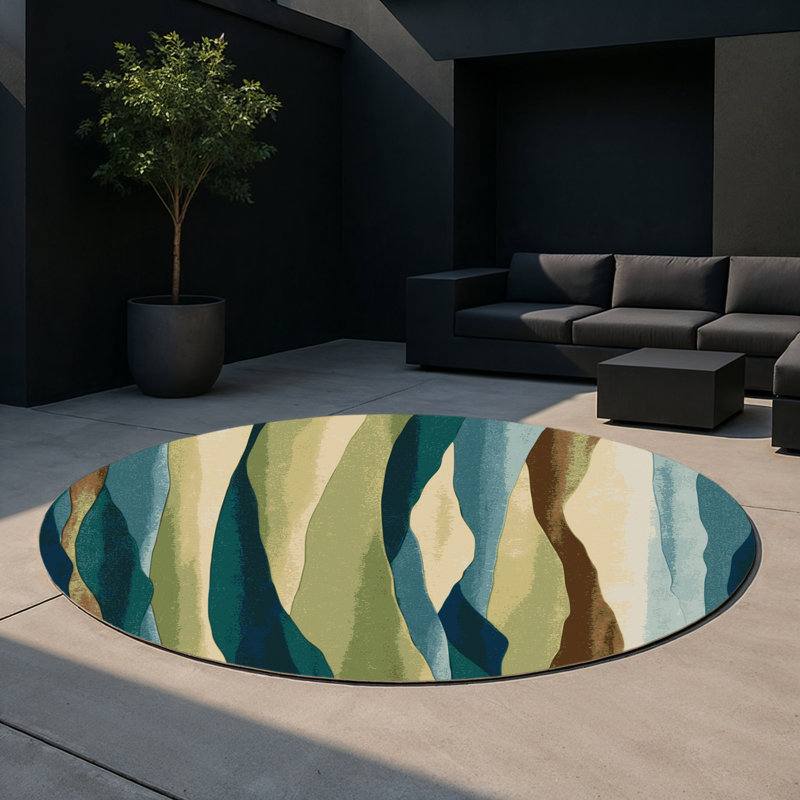 Radiant Mirage Indoor And Outdoor Area Rug, Round 5'