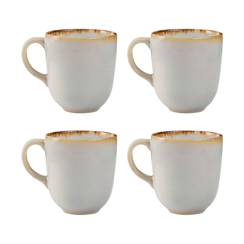 Reactive Dinnerware Mugs 400ml, Cream