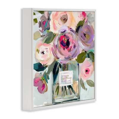 Romantic Perfume Bottle Bouquet Framed Giclee Art, design by Annabelle Hall
