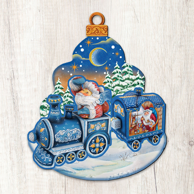 Porte-train de Noël, H 15 po x l 12 po x P 0,5 po