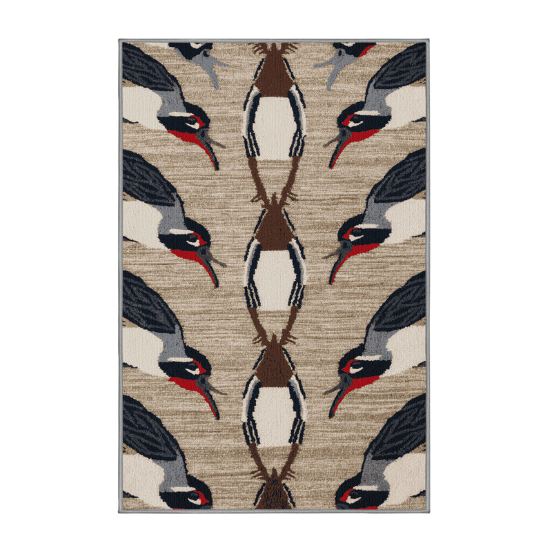 Tapis lavable commun Waxbill Birds, Rectangulaire 2 pi x 3 pi