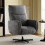 Fauteuil inclinable électrique pivotant à 360 ° en velours, inclinable électrique avec charge de type C, pour bureau à domicile et salon, gris foncé, assemblage rapide
