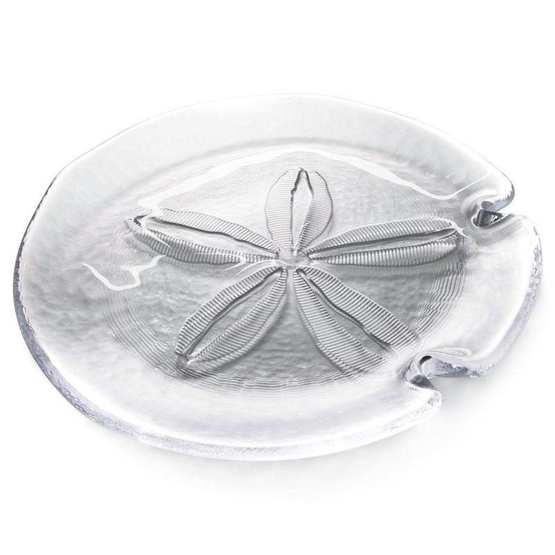 Sand Dollar Round Glass Platter