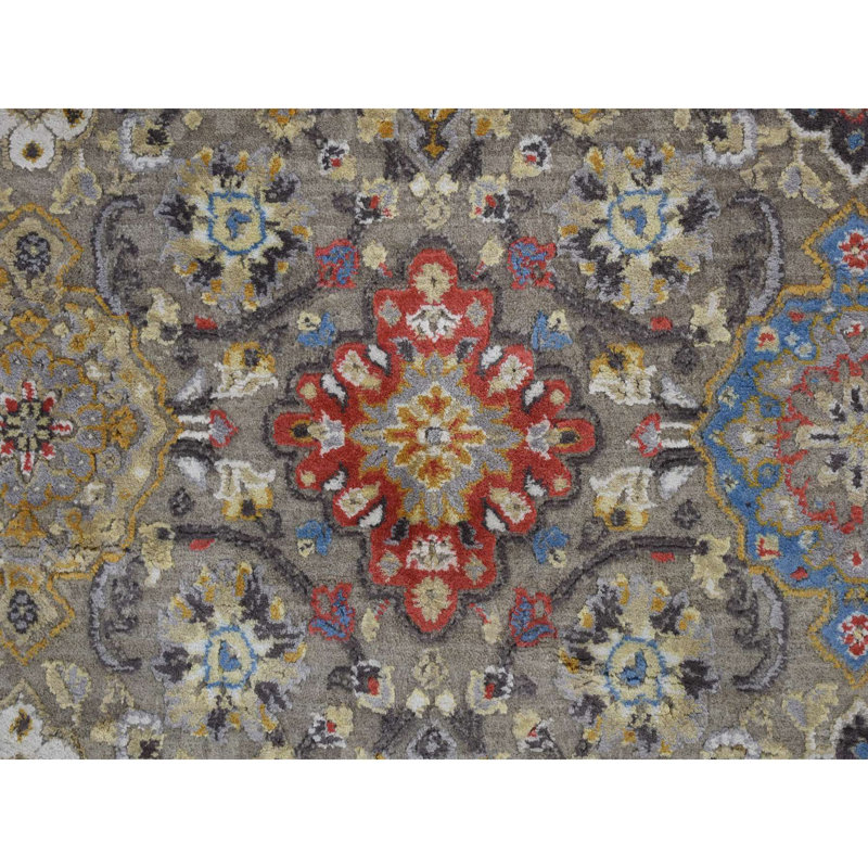 Très grand tapis zoroastrien en laine et soie noué à la main 12 pi x 18 pi 41CE77BC7EDA4CF5BD6905536910D625
