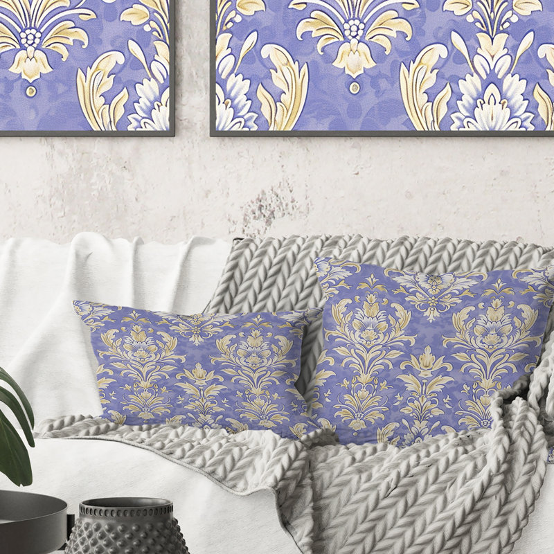 Coussin Damask, H 16 po x l 16 po