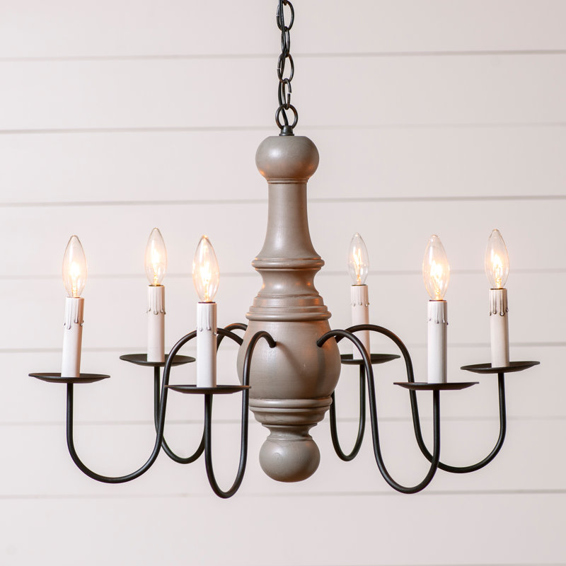 Lustre classique à 6 lumières de style bougie, Earl Grey