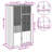 Drabic 78.7'' Steel Flat Top Flight Cage-447036432