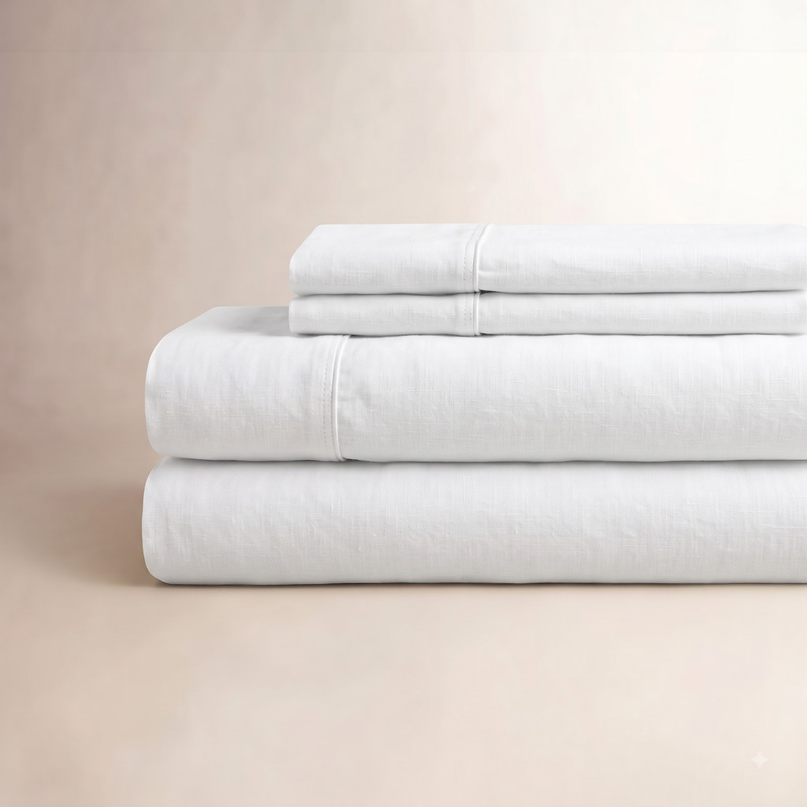 Linen Sheet Set, Queen, Cream