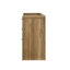 Ensemble de chambre à coucher de style transitionnel 4 pièces, lit tapissier à lumière DEL (sommier requis), table de chevet, commode et commode, finition bois naturel-1517389515-1517389508