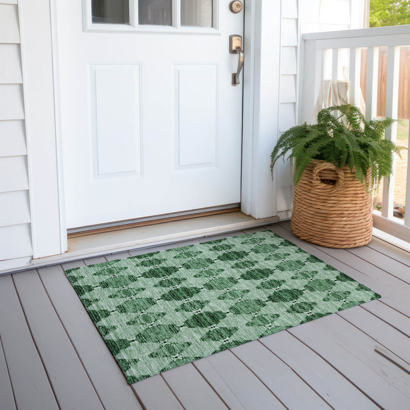 Tapis intérieur / extérieur Everlee avec envers antidérapant, Rectangle 1 pi 8 po x 2 pi 6 po