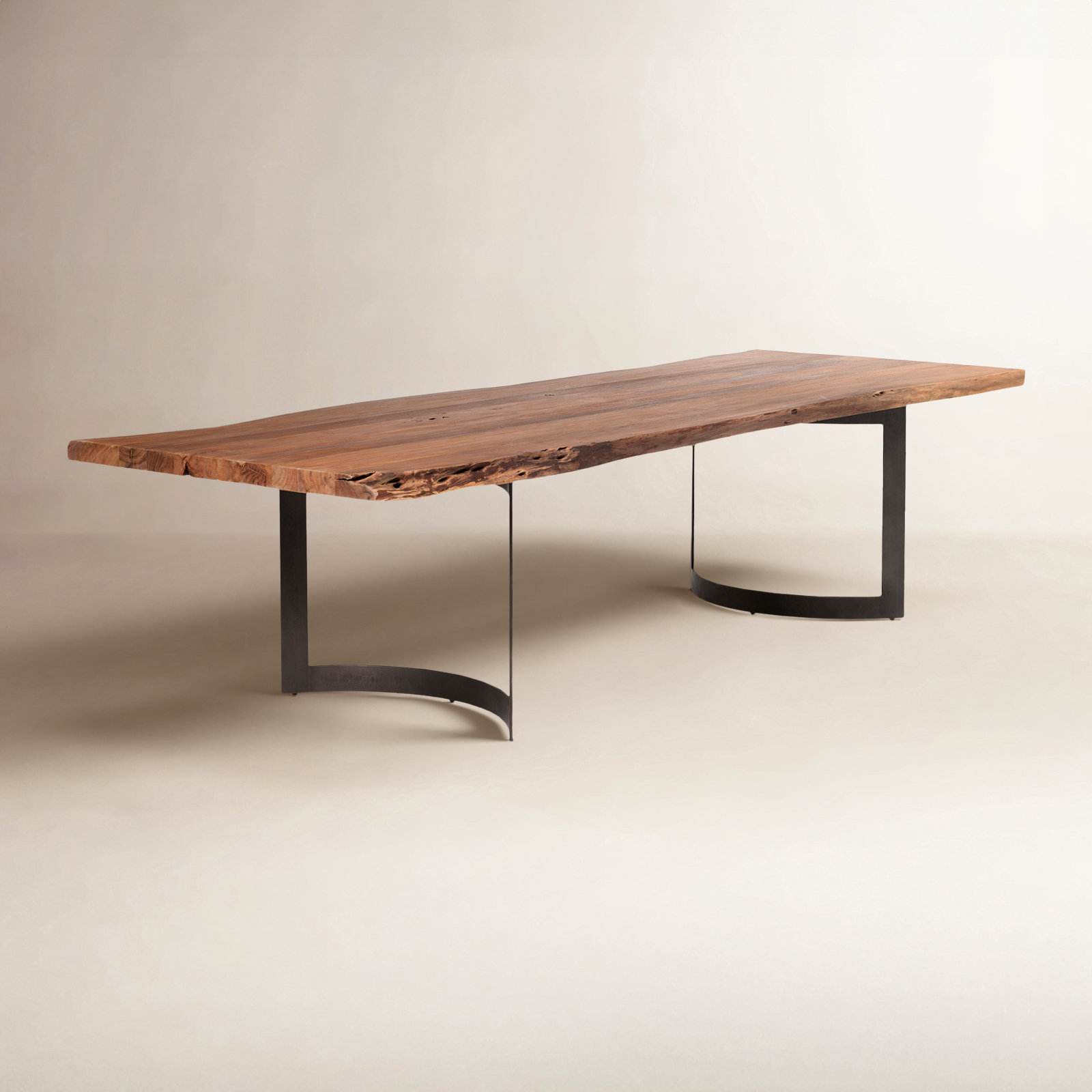 Burnell Acacia Dining Table, 78" L x 40" W, Brown