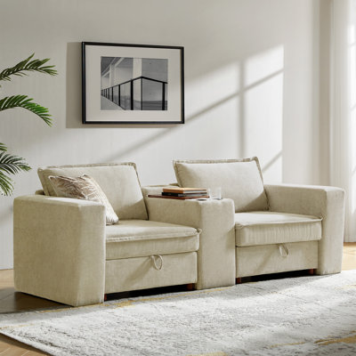 Miriam Modern 2 Seater Corner Sofa with Hidden Storage and USB Port