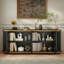 Buffet diagonal cannelé 63 "avec rangement 63"-1365680863