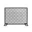  Contemporary Fireplace Screen, Sleek Single-Panel Design with Durable Mesh and Modern Accents, Elegant Protection for Fireplaces, Silver