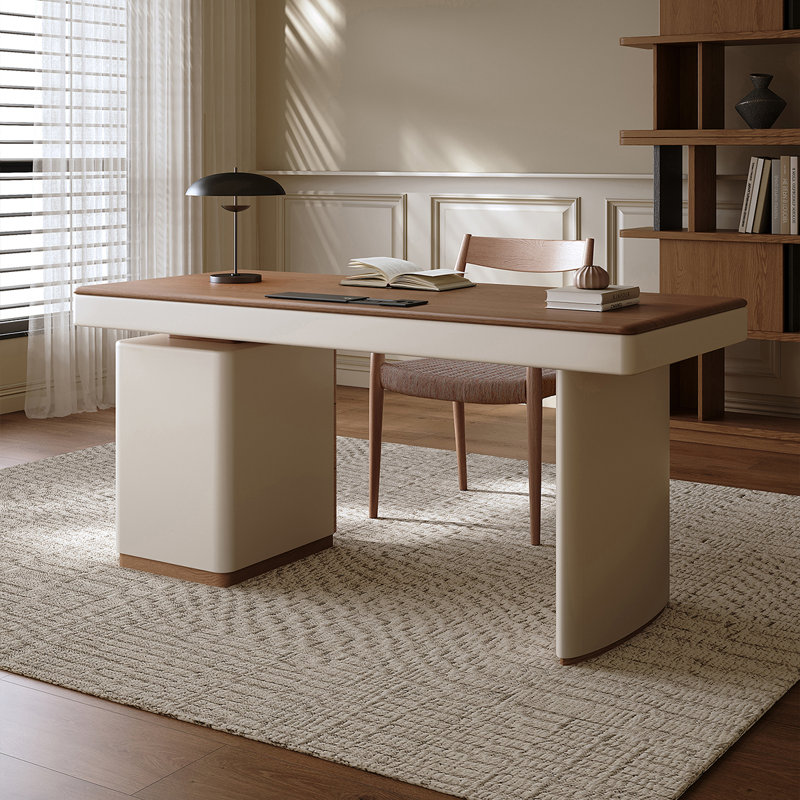 Bureau simple 70,87 po à teintes multiples couleur noyer, H 29,53 po x l 70,87 po x P 27,56 po