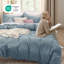 Housse de couette en microfibre Bed Bed - ensemble de literie extra doux en coton prélavé (ensemble de 3)-1558598730-1558598734