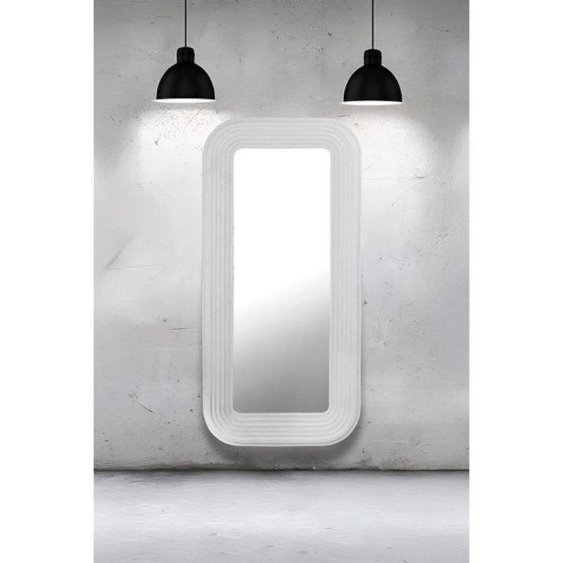Mirror Aluminium MDF White