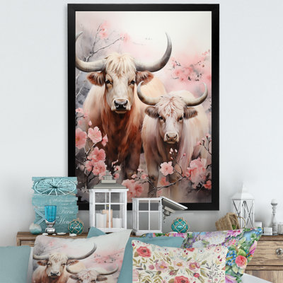 «Romanticism Yaks Couple Harmony I», reproduction sur toile