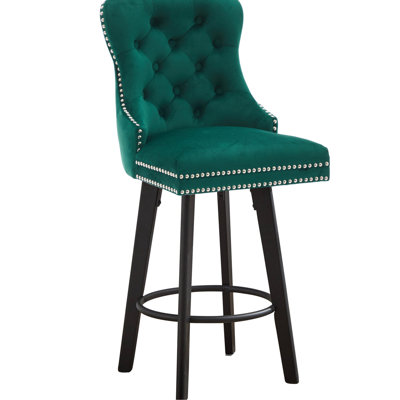 Velours de style moderne, bouton, anneau en métal pour bistro, bar maison, îlot de cuisine - siège luxueux et confortable, îlot, bistro